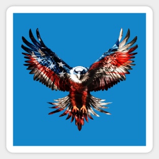 American Eagle with Flag Sticker